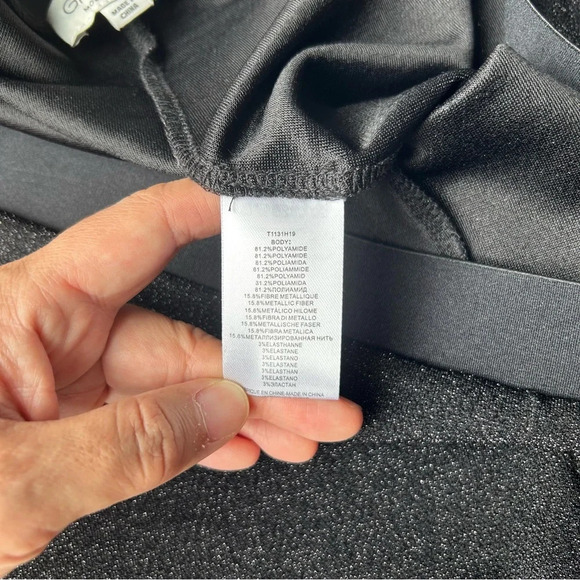 Gabrielle by Molly Bracken Black Shimmer Skinny Pants - Picture 10 of 13